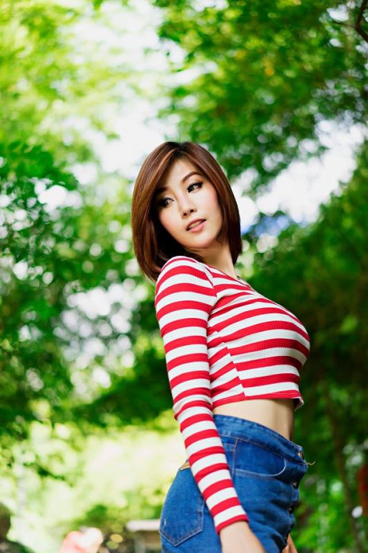 帅气短发美女SathankornNoomay私拍写真图片