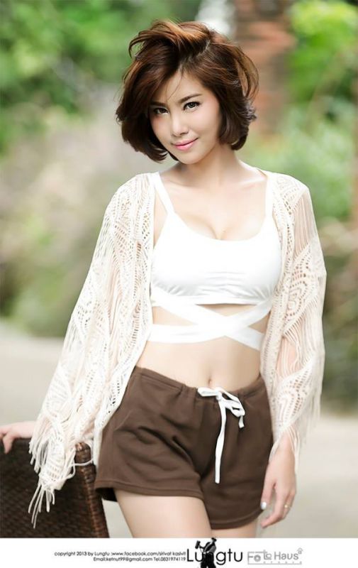 帅气短发美女SathankornNoomay私拍写真图片