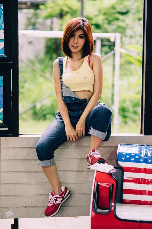 帅气短发美女SathankornNoomay私拍写真图片