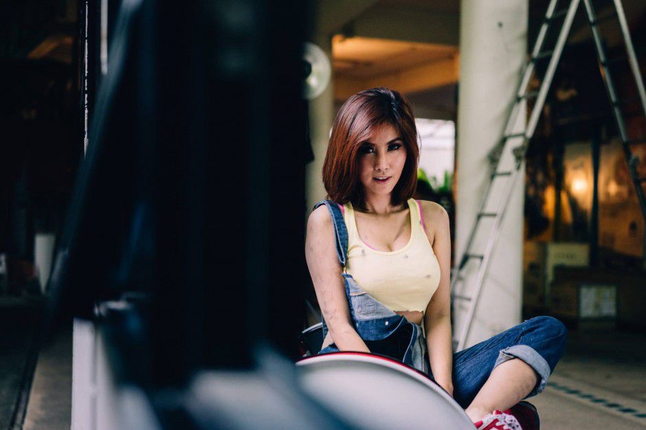 帅气短发美女SathankornNoomay私拍写真图片