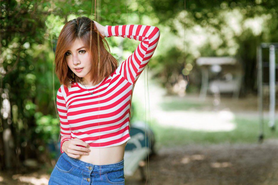 帅气短发美女SathankornNoomay私拍写真图片